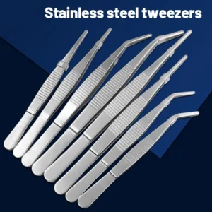 Multi popuse Stainless Steel Tweezers High precision Household Medical Extension Long Electronic Repair Food Tweezers