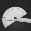 New Stainless Steel 180 Degree Protractor Angle Ruler Rotary Measuring Tool
