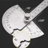New Stainless Steel 180 Degree Protractor Angle Ruler Rotary Measuring Tool