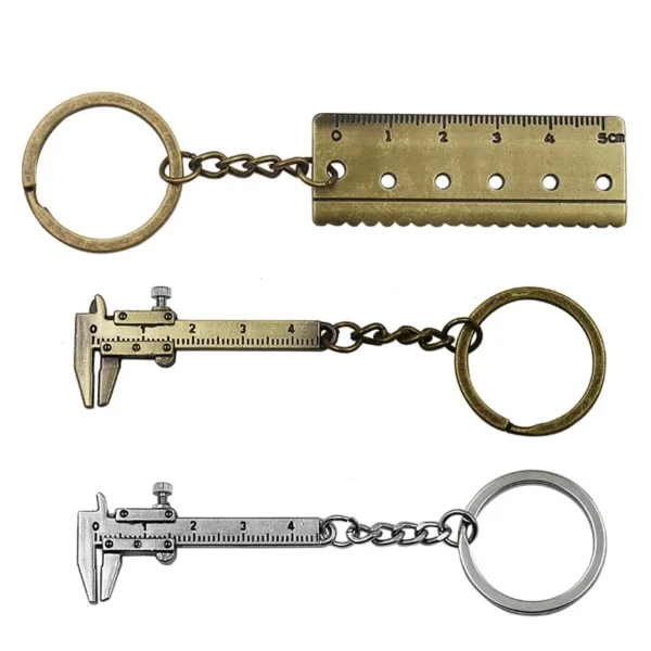 Keychain Pendant Special Simulation Mini Vernier Caliper Keychain Zinc Alloy Keychain Chain Tool Pendant Portable Tool