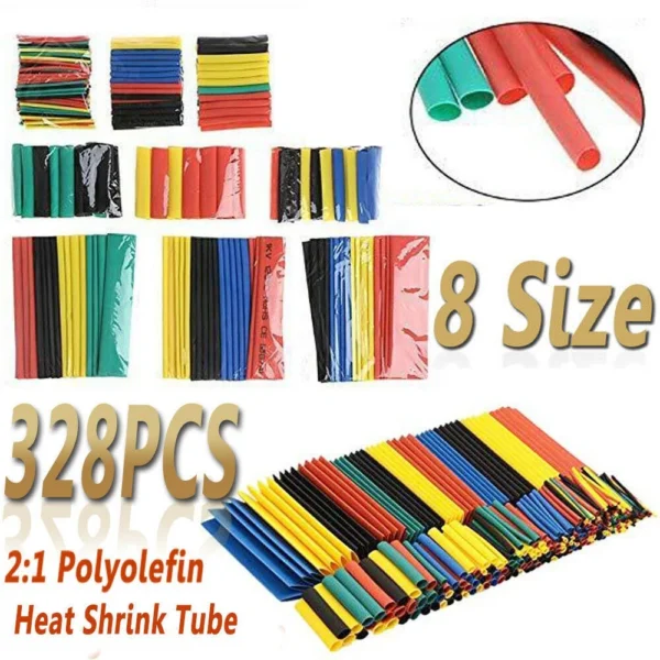 328 PCS Set Heat Shrink Tube Assorted Insulation Shrinkable Tube