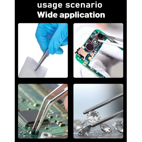 Multi popuse Stainless Steel Tweezers High precision Household Medical Extension Long Electronic Repair Food Tweezers