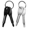 2pcs Portable Key Shaped Phillips Slotted Screwdriver with Keychain Multifunctional Mini Pocket Repair EDC Tools Gadget