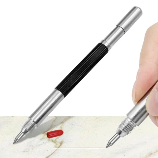Double End Tungsten Steel Tip Scriber Clip Pen Ceramics Glass Shell Metal Construction Marking Tools 137mm Drop Shipping