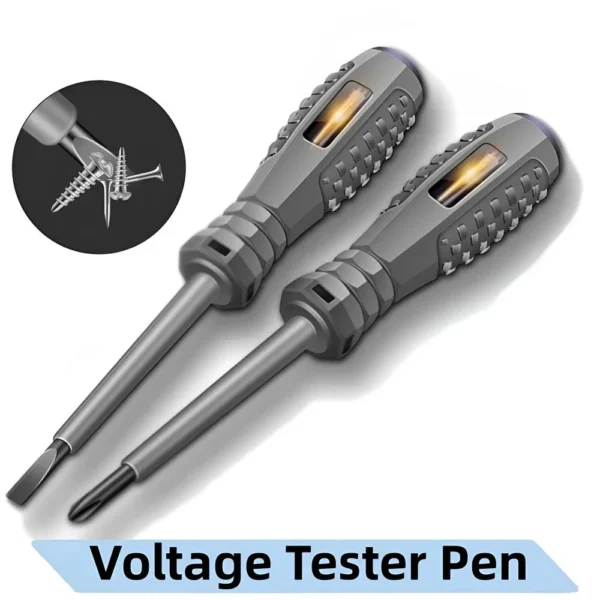 Word Cross Screwdrivers Neon Bulb Indicator Meter Electric Pen Insulated Electrician Highlight Pocket Digital Voltage Tester Pen
