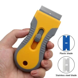 Glue Removal Blade Glass Oven Razor Scraper Plastic Handle Razor Scraper Spatula Car Film Tool Window Cleaning Blade Scraper