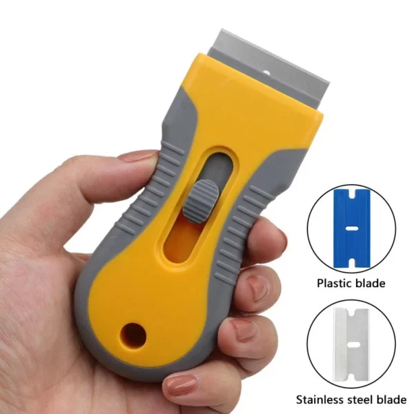 Glue Removal Blade Glass Oven Razor Scraper Plastic Handle Razor Scraper Spatula Car Film Tool Window Cleaning Blade Scraper