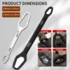 Multifunctional Torx Wrench Self Tightening Universal Adjustable Wrenchs Double Head Multi Purpose Spanner