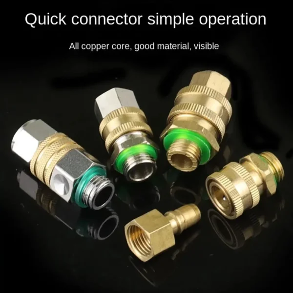 Durable Copper Quick Connector Detachable M14 1 5 Sprayer Machine Connector Silver Gold Quick Coupling