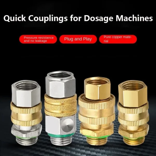 Durable Copper Quick Connector Detachable M14 1 5 Sprayer Machine Connector Silver Gold Quick Coupling