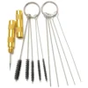 11pcs Airbrush Spray Gun Nozzle Cleaning Repair Tool Kit Needle   Brush Set