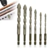 Four Edged Eccentric Drill Bit Skewed Head Serrated Tile Drill Bit High Hardness Concrete Drill Bit Set Drilling Tool