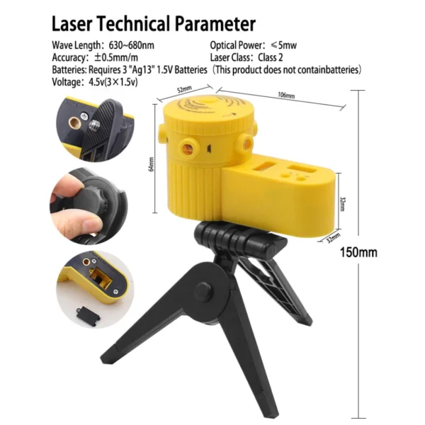 cn-11134207-820l4-mhu0jyizkiyw35.webp Multi Function Laser Level Leveler With Tripod Vertical 6 Modes Horizontal Line Tool Cross Line Device