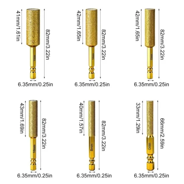 Diamond Tile Drill Bit Set Multi material Drill Bits Cooling Wax Core Drilling Marble Granite Glass Concrete Hex Shank Tile Dril