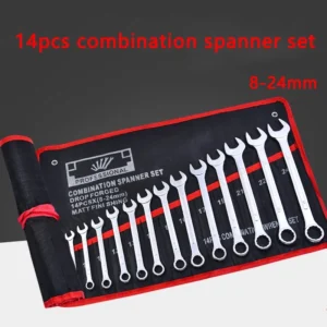 Tool steel High hardness 8 per 14pcs 8 24mm Dual purpose combination allen wrench set spanner set
