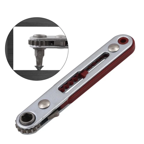 1pc Mini Torx Hex Ratchet Wrench Bidirectional Control For Single Double Head Screwdriver Bits Tool 6 35mm