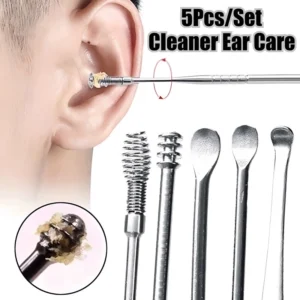 5Pcs Stainless Wax Curette Remover Cleaner Ear Care